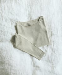 【ladies】ボートネックプルオーバー　あまぐも（khaki gray）