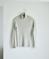【ladies】ハイネックリブプルオーバー　うすぐもり（blue gray）