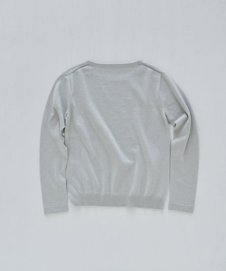 【ladies】ボートネックプルオーバー　うすぐもり（blue gray）