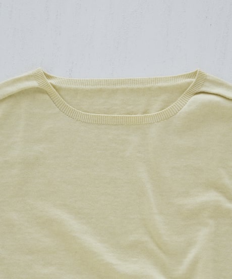【ladies】ボートネックプルオーバー　あさひ（light yellow）