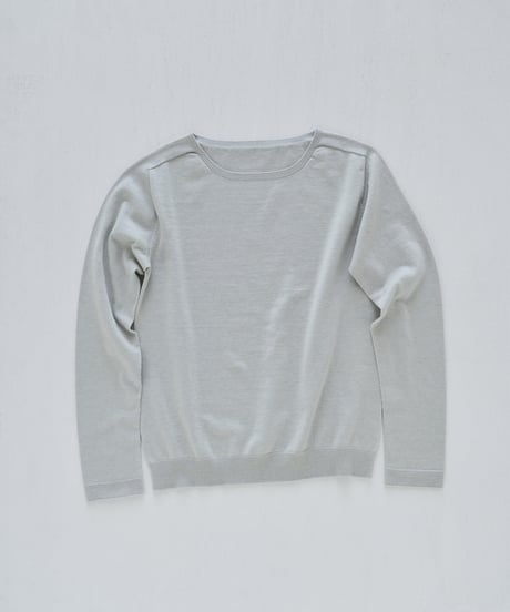 【ladies】ボートネックプルオーバー　うすぐもり（blue gray）