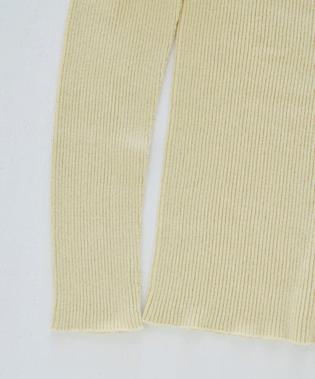 【ladies】ハイネックリブプルオーバー　あさひ（light yellow）