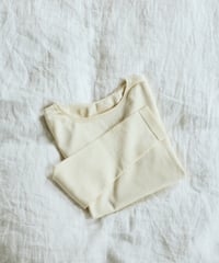 【ladies】ボートネックプルオーバー　きなり（ivory）