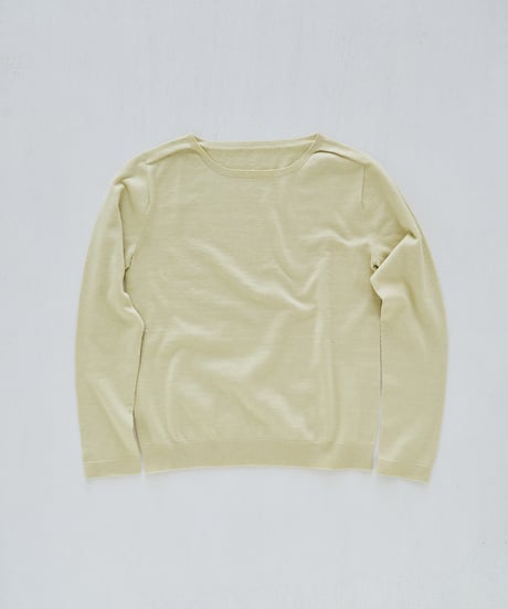 【ladies】ボートネックプルオーバー　あさひ（light yellow）