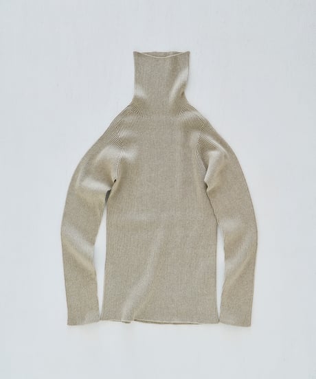 【ladies】ハイネックリブプルオーバー　あまぐも（khaki gray）