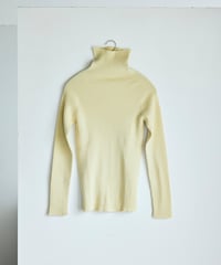 【ladies】ハイネックリブプルオーバー　あさひ（light yellow）