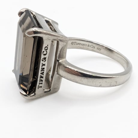 【14号】ティファニー スパークラー カクテルリング スモーキークォーツ シルバー ヴィンテージ｜Tiffany & Co. Sparklers Smoky Quartz Ring, Silver