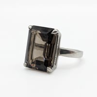 【14号】ティファニー スパークラー カクテルリング スモーキークォーツ シルバー ヴィンテージ｜Tiffany & Co. Sparklers Smoky Quartz Ring, Silver