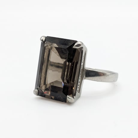 【14号】ティファニー スパークラー カクテルリング スモーキークォーツ シルバー ヴィンテージ｜Tiffany & Co. Sparklers Smoky Quartz Ring, Silver