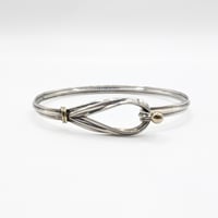 Tiffany & Co. Hook & Eye Bangle Bracelet, Sterling Silver & 18K Gold