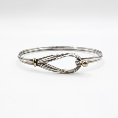 Tiffany & Co. Hook & Eye Bangle Bracelet, Sterling Silver & 18K Gold