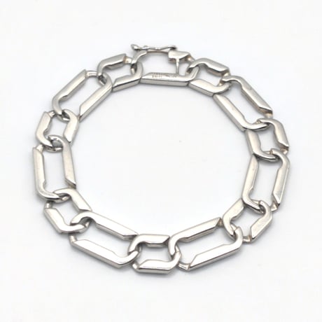 ティファニー レクタングルリンク ブレスレット シルバー ヴィンテージ イタリア製｜Tiffany & Co. Rectangle Link Bracelet, Sterling Silver