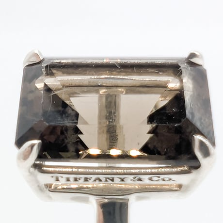 【14号】ティファニー スパークラー カクテルリング スモーキークォーツ シルバー ヴィンテージ｜Tiffany & Co. Sparklers Smoky Quartz Ring, Silver
