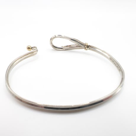 Tiffany & Co. Hook & Eye Bangle Bracelet, Sterling Silver & 18K Gold