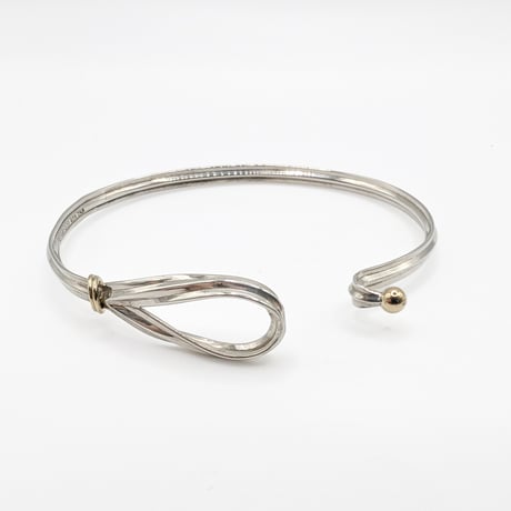 Tiffany & Co. Hook & Eye Bangle Bracelet, Sterling Silver & 18K Gold