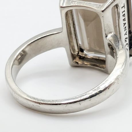 【14号】ティファニー スパークラー カクテルリング スモーキークォーツ シルバー ヴィンテージ｜Tiffany & Co. Sparklers Smoky Quartz Ring, Silver