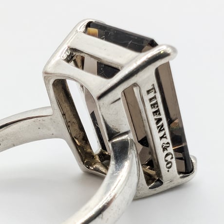 【14号】ティファニー スパークラー カクテルリング スモーキークォーツ シルバー ヴィンテージ｜Tiffany & Co. Sparklers Smoky Quartz Ring, Silver