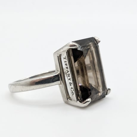 【14号】ティファニー スパークラー カクテルリング スモーキークォーツ シルバー ヴィンテージ｜Tiffany & Co. Sparklers Smoky Quartz Ring, Silver