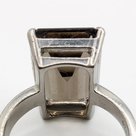 【14号】ティファニー スパークラー カクテルリング スモーキークォーツ シルバー ヴィンテージ｜Tiffany & Co. Sparklers Smoky Quartz Ring, Silver