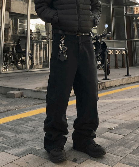 y2k utility panel baggy denim pants　NL2351