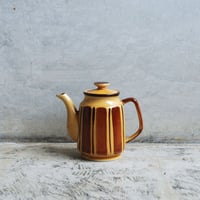 ストライプ柄の陶器ポット　(60)