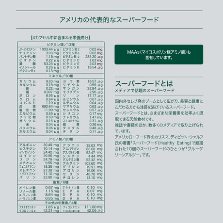 MAAsインナーチャージ ブルーグリーンアルジー (120カプセル）