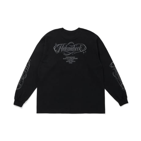 [HIDEANDSEEK]Calligraphy L/S Tee/BLK