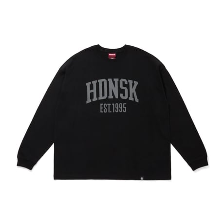 [HIDEANDSEEK]College L/S Tee(26aw)/BLK×C-GRY