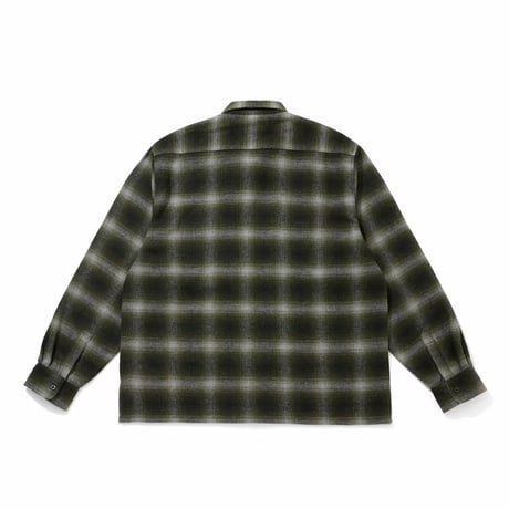 [HIDEANDSEEK] Wool Ombre Check L/S Shirt(26aw)/OD