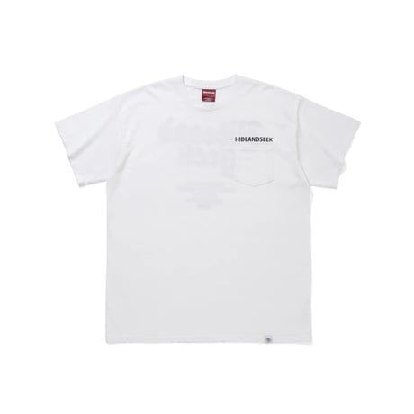[HIDEANDSEEK]Pocket S/S Tee(26aw)/ WHT×Red
