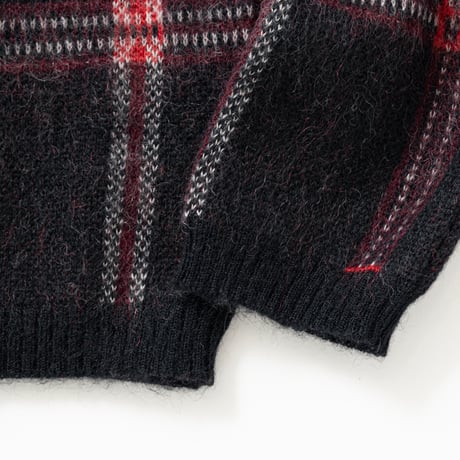 [RATS]MOHAIR CHECK CARDIGAN