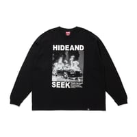 [HIDEANDSEEK]Burn L/S Tee/BLK×WHT