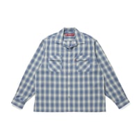 [HIDEANDSEEK]Ombre Check L/S Shirt(26aw)/BLUE