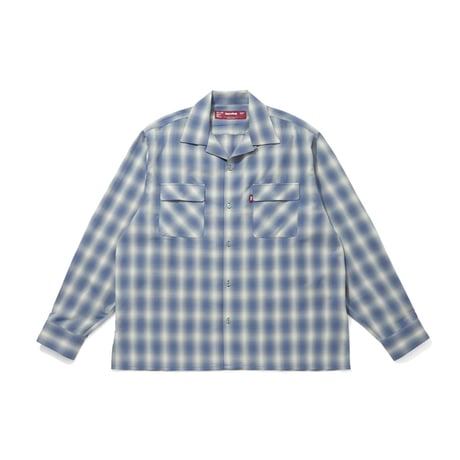 [HIDEANDSEEK]Ombre Check L/S Shirt(26aw)/BLUE