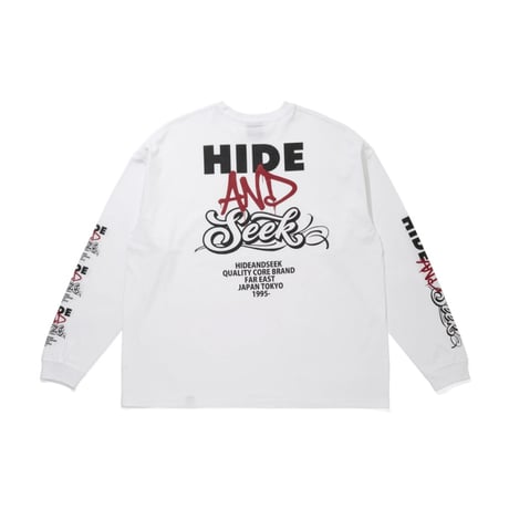 [HIDEANDSEEK]AND L/S Tee/WHT×BLK