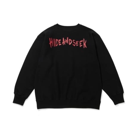 [HIDEANDSEEK]Eagle Sweat Shirt(26aw)/BLK×RED