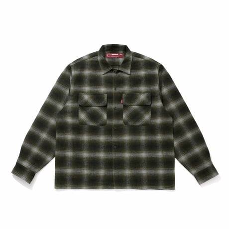 [HIDEANDSEEK] Wool Ombre Check L/S Shirt(26aw)/OD