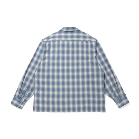 [HIDEANDSEEK]Ombre Check L/S Shirt(26aw)/BLUE
