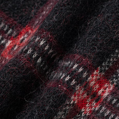[RATS]MOHAIR CHECK CARDIGAN