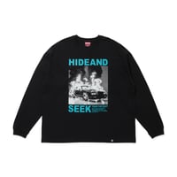 [HIDEANDSEEK]Burn L/S Tee/BLK×Green