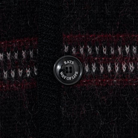 [RATS]MOHAIR CHECK CARDIGAN