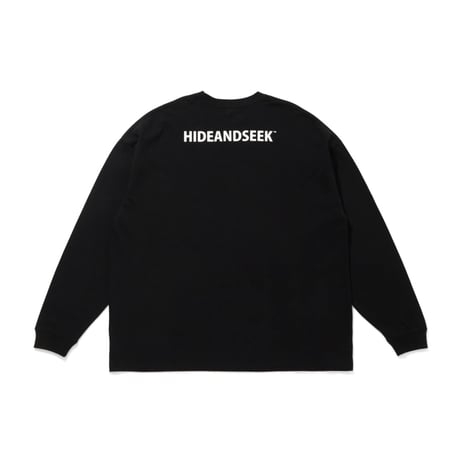 [HIDEANDSEEK]Burn L/S Tee/BLK×WHT