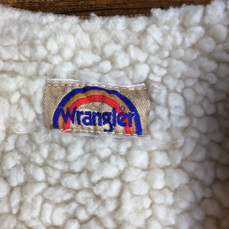 70s 【Wrangler】 ラングラー コーデュロイ 裏ボア ベスト キャメル ブラウン ヴィンテージ