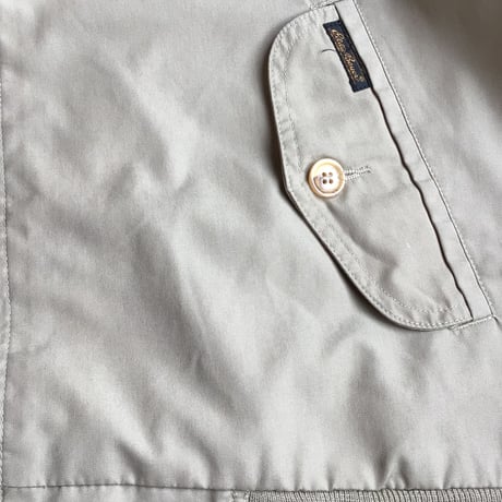 80s 【Eddie Bauer】 エディーバウアー スイングトップ ベージュ 黒タグ 裏地チェック 刺繍入り L相当
