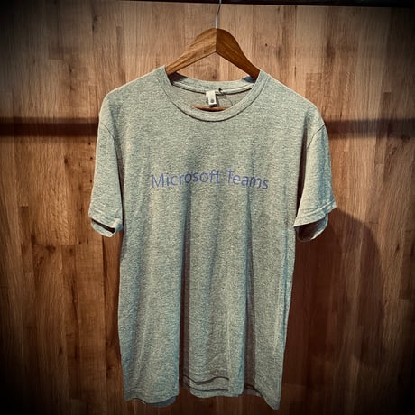 【Microsoft Teams】 マイクロソフト チームズ ロゴ プリント Tシャツ 霜降りグレー メキシコ製 L