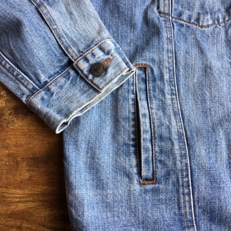 【AUSTIN CLOTHING CO.】 デニムジャケット Gジャン HARLEY-DAVIDSON ハーレーダビッドソン H.O.G. パッチ ワッペン カスタム ブルー 古着 XL