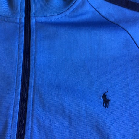 90s 【POLO SPORT】 ポロスポーツ トラックジャケット ジャージ ラルフローレン ライトブルー L