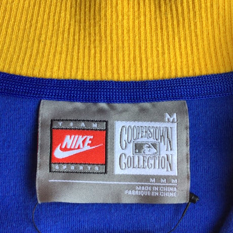 【NIKE】ナイキ MLB ミルウォーキー・ブルワーズ トラックジャケット M ブルー イエロー クーパーズタウン  古着