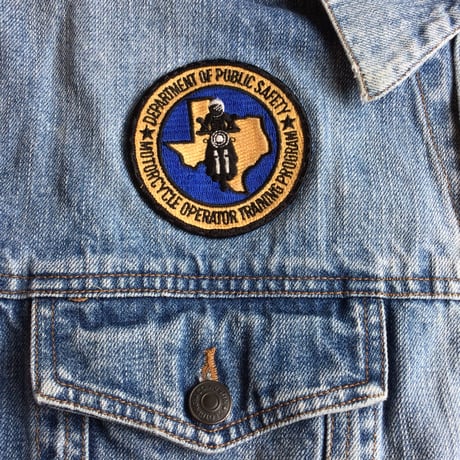 【AUSTIN CLOTHING CO.】 デニムジャケット Gジャン HARLEY-DAVIDSON ハーレーダビッドソン H.O.G. パッチ ワッペン カスタム ブルー 古着 XL