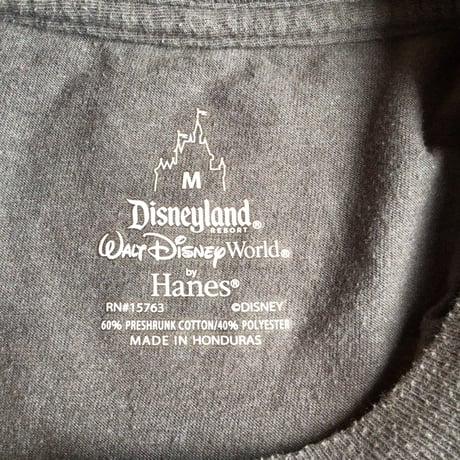 【Disney×Hanes】ホーンテッドマンション キャラクターTシャツ M チャコールグレー ディズニー